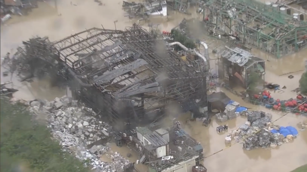朝日アルミ産業(岡山県総社市下原)で爆発