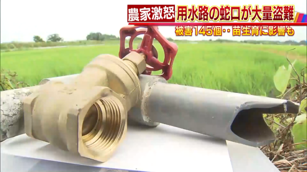 真鍮蛇口の大量盗難_茨城県_つくば市